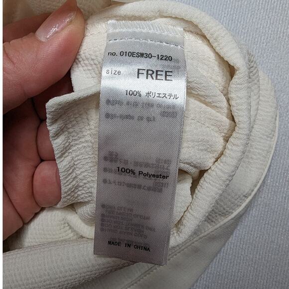 Moussy Ivory H/S Single Short Sleeve Button Up Boxy Collared Blazer Jacket OS L - Picture 4 of 5